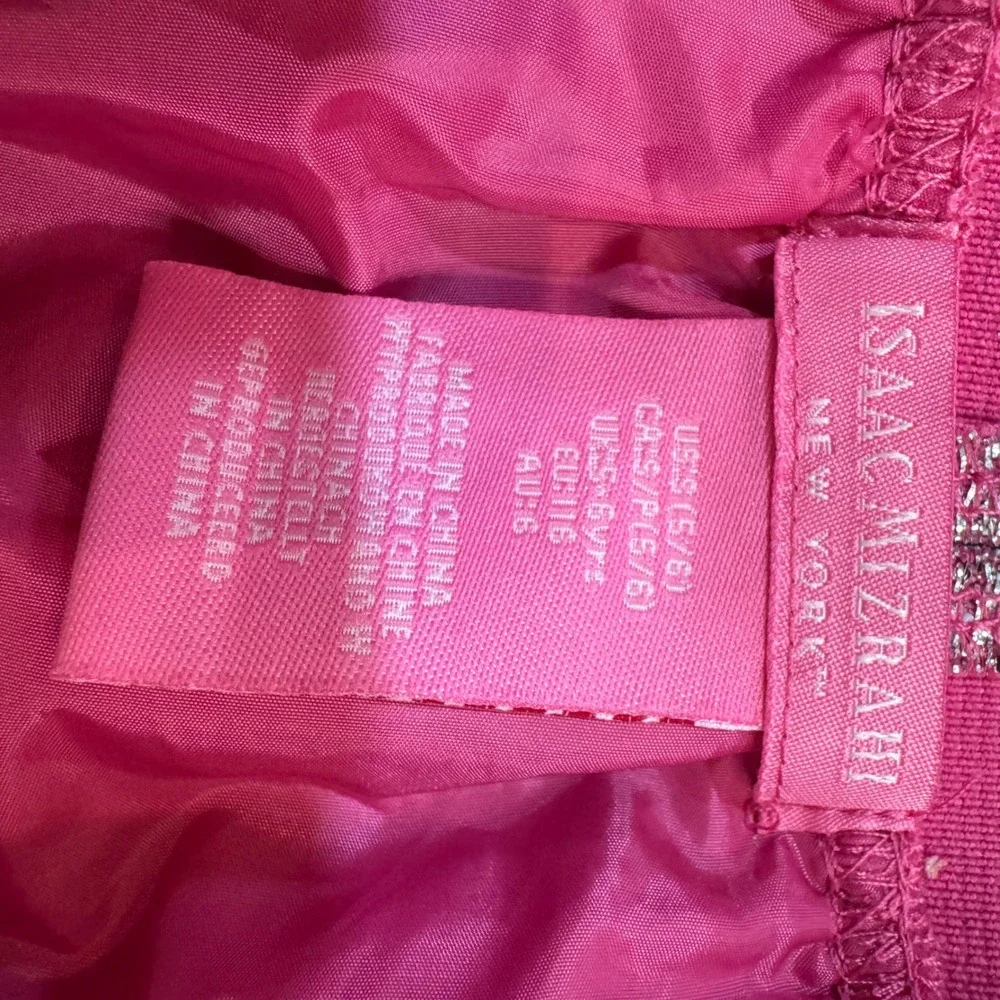 Isaac Mizrahi‎ Pink Tutu Skirt Silver Hearts Glitter Waist Girls Size 5/6